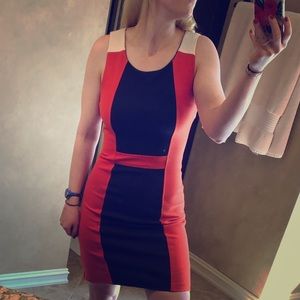 41 Hawthorn orange and navy dress 💙🍊